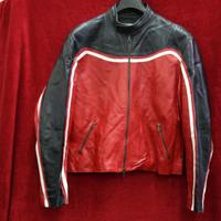 GIUBOTTO PELLE NERA/ROSSA TG 56