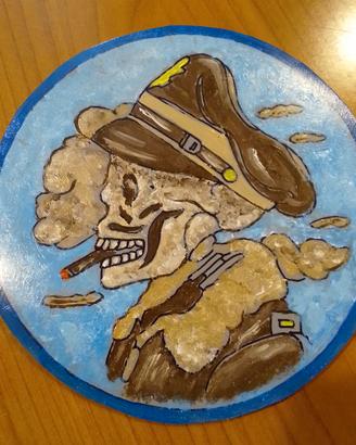Patch In Pelle Per Giubbotto A2.
Dipinto a mano su