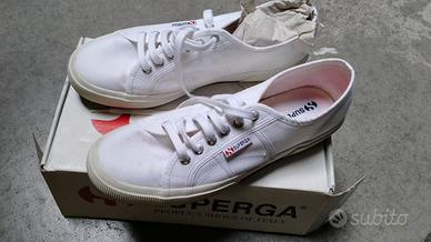 Scarpe superga hotsell bianche alte