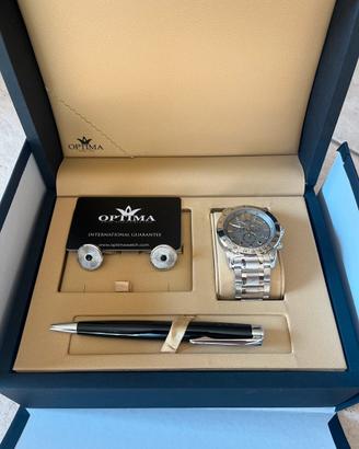 Optima SET - Orologio - penna - gemelli - NUOVO