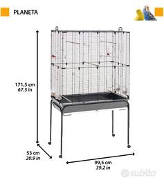 gabbia ferplast planeta con carrellino