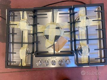 Piano cottura gas 5 fuochi filo top siemens cucina