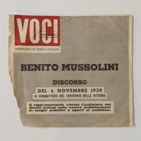 LP - Benito Mussolini - Discorso del 04/11/1938