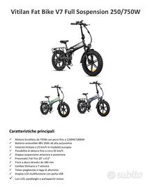 VITILAN Fat Bike V7 Full Sospension 250/750W