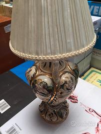 Lume porcellana Capodimonte anni '50 dipinto a man