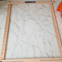 Telaio da Ricamo Punto Croce Regolabile in Legno