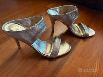 Sandali cerimonia e Ballerine firmat oro n 39 e 38