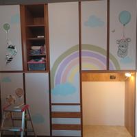 Armadio Guardaroba cameretta con due letti singoli