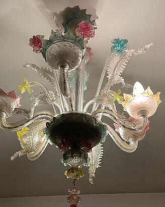 Lampadario stile Murano, produzione anni 60