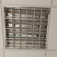 PLAFONIERE QUADRATE DA SOFFITTO USATE A NEON 4X18W