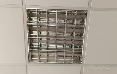 PLAFONIERE QUADRATE DA SOFFITTO USATE A NEON 4X18W