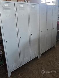 Armadietti  spogliatoio in metallo 2 pezzi 