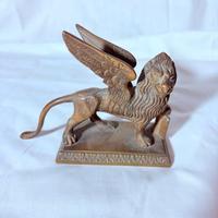 Antica scultura Leone di Venezia in bronzo