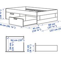 Letti una piazza e mezzo con cassettoni
