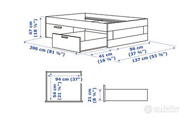Letti una piazza e mezzo con cassettoni