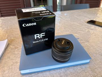 Obiettivo canon rf 16mm f 2.8 stm