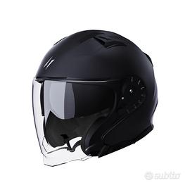 CASCO JET MOTO SCOOTER STORMER RIVAL NERO LUCIDO V