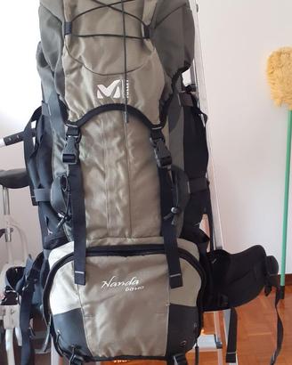 Zaino trekking Millet 60+10 litri in buono stato