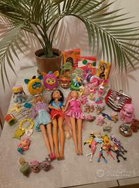 Lotto giocattoli per bambina bambole santoro ecc.
