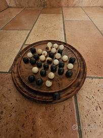 Gioco solitario in legno e marmo