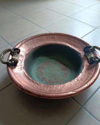 antico braciere rame ottone dei primi del  900