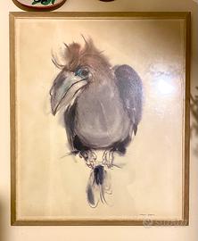 Dipinto con cornice in legno vintage