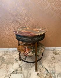 Tavolino in marmo e bronzo