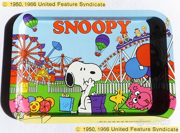 PEANUTS SNOOPY Vintage 1980 Vassoio COLLEZIONE new