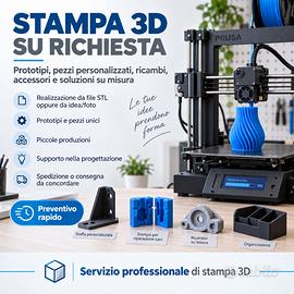 Servizio di Stampa 3D su richiesta