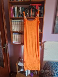 Abito midi estivo arancione 