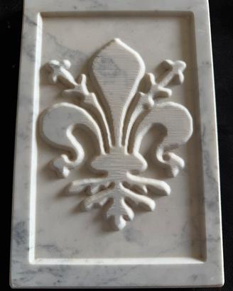 Stemma giglio fiorentino in marmo