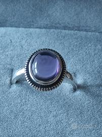 Anello Viola in Argento S925 – 18,1 mm – Nuovo