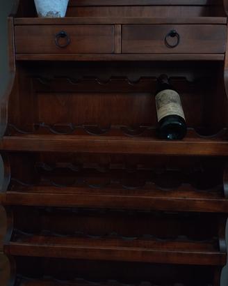 porta vino in legno 