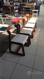 Set 4 Sedie Willy Rizzo Design Vintage Bouclé