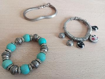 Lotto 9 bracciali diverse tipologie,  bigiotteria