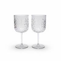 Coppia calici vino in materiale plastico 