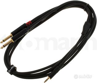 Cavo Da 2 jack da 6,3 mm mono a minijack stereo