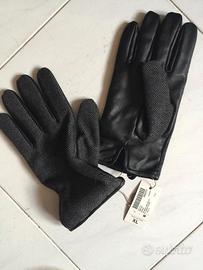 Guanti da uomo pelle e tessuto nuovi