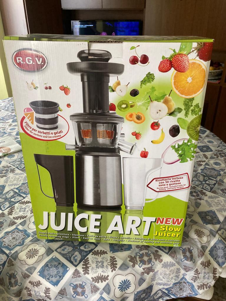 RGV Juice Art Estrattore Di Succo 400W - Spremitura Lenta A Freddo, Acciaio Inox, Silenzioso, Con Accessori - Foto 3