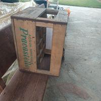 cassetta porta bottiglie in legno antica