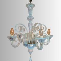 Lampadario 5 bracci 1970 Maestri Vetrai Veneziani