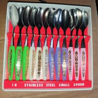 Set 12 Cucchiaini Vintage anni '70 - Acciaio Inox 