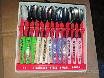 Set 12 Cucchiaini Vintage anni '70 - Acciaio Inox 