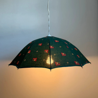 Lampadario in stoffa ad ombrello