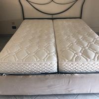 Letto matrimoniale in ferro con contenitore