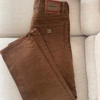 Ysl Yves Saint Laurent jeans pantalone marrone 32