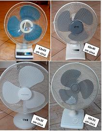 4x VENTILATORE da TAVOLO da 63x43 a 50x30cm circa
