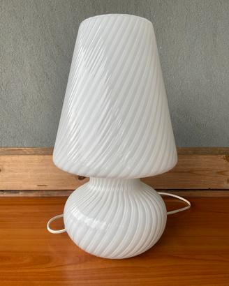 Lampada da tavolo vetro soffiato modernariato