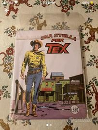 Copertina di un fumetto di tex in latta