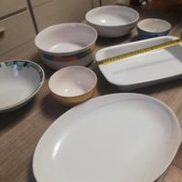  3 TERRINE  1 VASSOIO  1 TEGLIA FORNO 3 SCODELLE